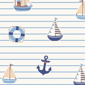 Little Sailor-Boats_Summer Stripe_Large_Airy-Blue