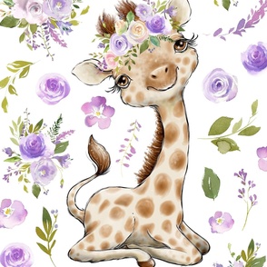 27x36 giraffe blanket lilac
