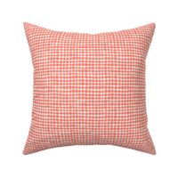 Hand-painted Gingham Check peach pearl