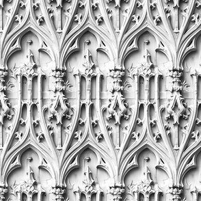 Elegant Monochrome Gothic Arch Pattern
