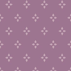 Floral Teardrops in Lavender and Eggplant
