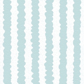 Spring Blue And White Wiggly Watermelon Stripes