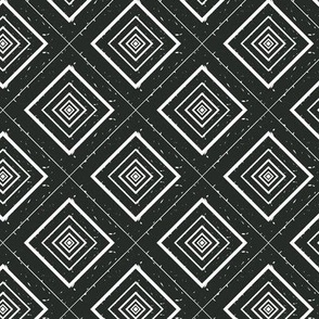 Black Rhombus Pattern