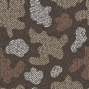Brown spotted camouflage denim texture