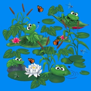  Frog Days at the Pond - Blue