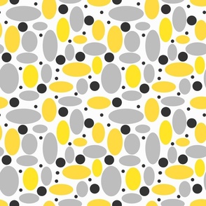 yellow gray bean retro pattern for home decor and wallpaper