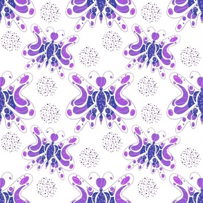 Whimsical Purple Butterfly Pattern