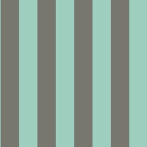 C005 - large scale soft teal and grey classic minimalist  two tone stripe  for kids apparel, nursery wallpaper, duvet covers, English country table linen and curtains.
