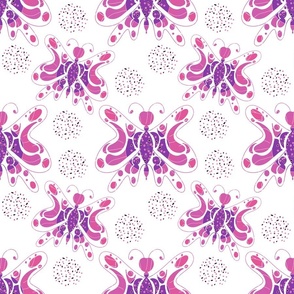Whimsical Pink Butterfly Pattern
