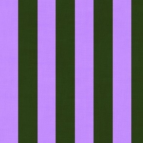 Textured Classic Stripes -  Dark Green and Purple - Large