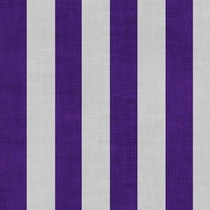 Textured Classic Stripes -  Dark Purple Light Gray - Large