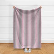 Textured Classic Stripes -  Pink and Gray - Large