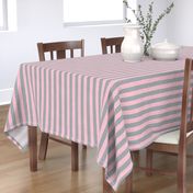 Textured Classic Stripes -  Pink and Gray - Large