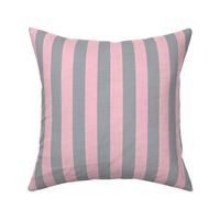 Textured Classic Stripes -  Pink and Gray - Large