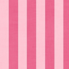 Textured Classic Stripes - Bright PInk and Pale Pink - Large