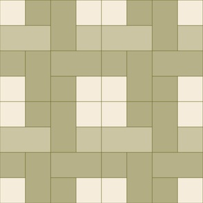 quilt square  green white