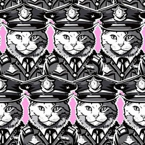 Cat Police Officer Pink