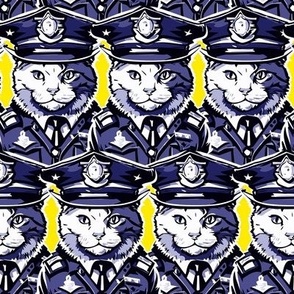 Cat police officer Yellow