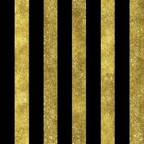 Textured Classic Stripes -  Black Gold - Thin