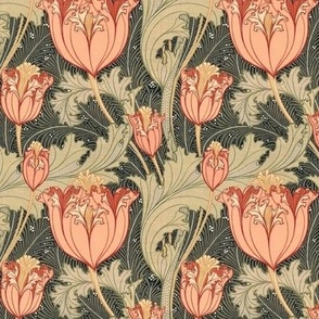 1898 Vintage Art Nouveau Tulips by Silver Studio