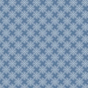 Small Flower Design White And Light Blue