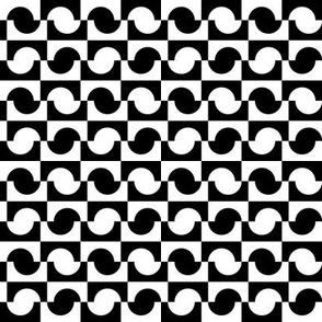 geometric grid_circles_black&white