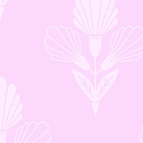 (large) feminine romantic floral flower art nouveau gummy pink pastel