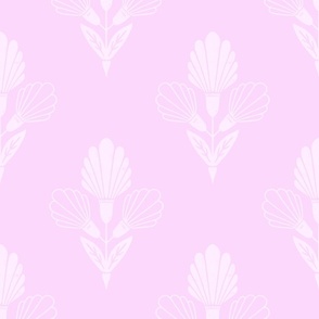 (medium) feminine romantic floral flower art nouveau pastel pink
