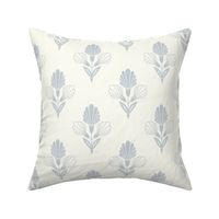 (small) feminine romantic floral flower art nouveau light blue white