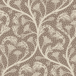 (L) victorian hidden dandelion hearts wedding directional version warm grey