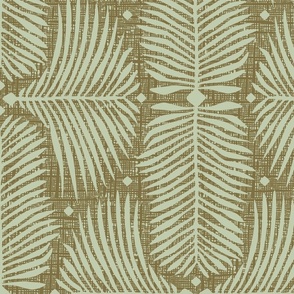  Palm leaf geometry / Large scale / Dark green + mint