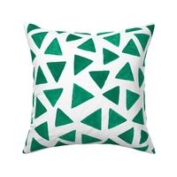 BIG Triangle 0006 Y geometric emerald abstract white modern green