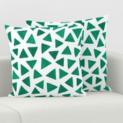 BIG Triangle 0006 Y geometric emerald abstract white modern green