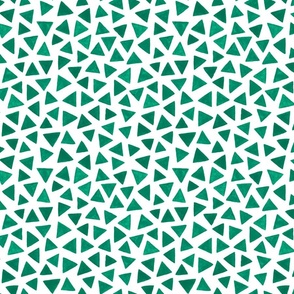 SMALL Emerald Triangle 0006 Y geometric white abstract green modern