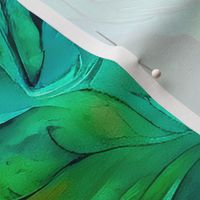 abstract blue and green birds