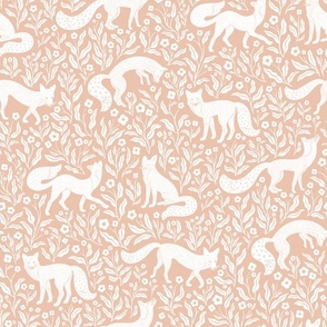 Foxies - Fox Print -  Monochrome in Terracotta