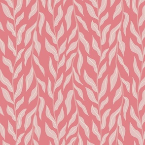 (M) Woodland Leaves - everlasting trailing vine pattern - pink