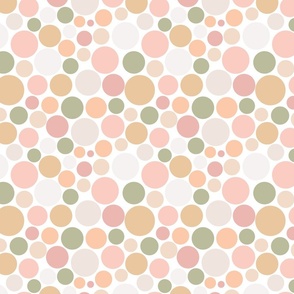 light sushi coloured polka dots pattern