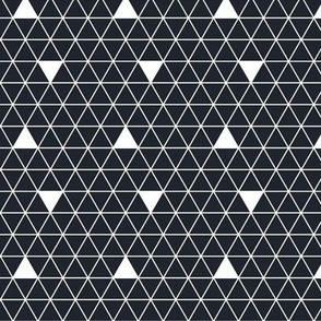 Triangle design with black and white pattern - small