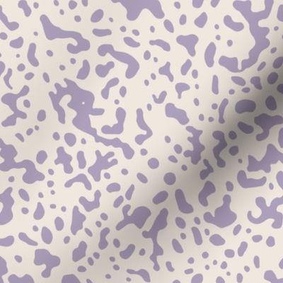 stippled speckles // pastel purple on eggshell