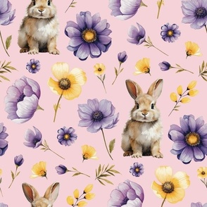 Pink Easter Bunny Floral
