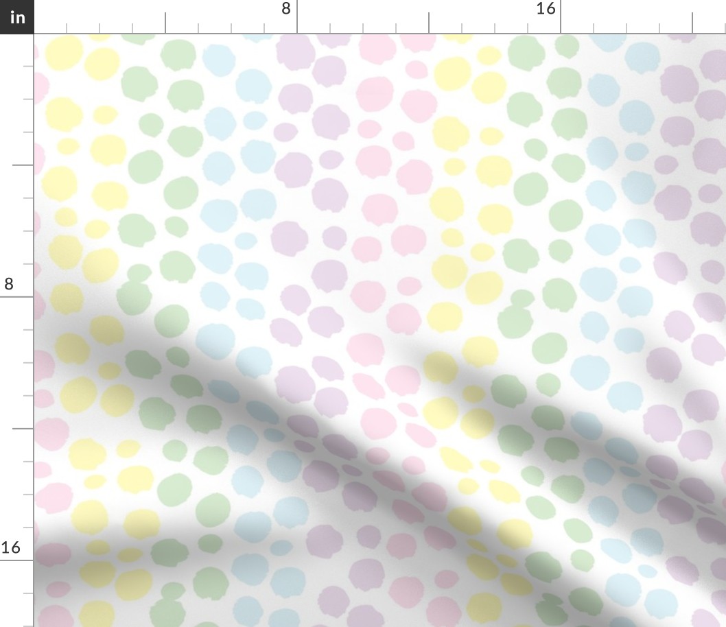 Pastel Dalmatian Dots, Large Scale