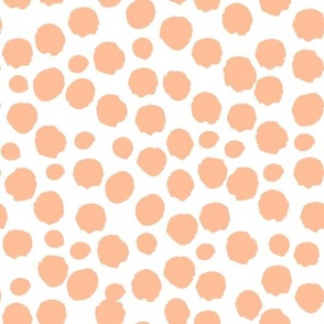 Dalmatian Dots Peach Fuzz, Large Scale