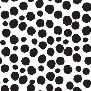 Dalmatian Dots Black And White, Large Scale