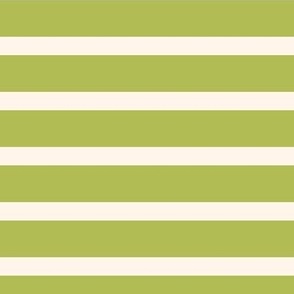 Chartreuse Breton Stripes Reversed Light Green and Cream Spring Summer Garden Party Beach Stripe
