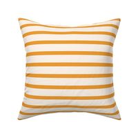 Breton Orange Stripes Cadmium Yellow and Cream Summer Beach Party Nautical Stripe