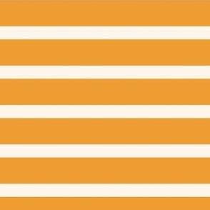 Orange Breton Stripes Reversed Cadmium Yellow and Cream Summer Coastal Beach Towel Pool Party Stripe