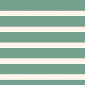 Soft Mint Green Breton Stripes Reversed Crème de Menthe and Cream Spring Summer Garden Party Beach Stripe