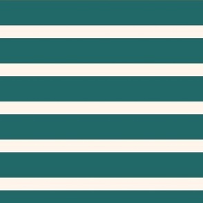 Everglade Green Breton Stripes Reversed Dark Teal Green and Cream Spring Summer Beach Towel Stripe