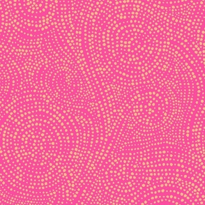 Mosaic minimalism- medium scale  pink and orange